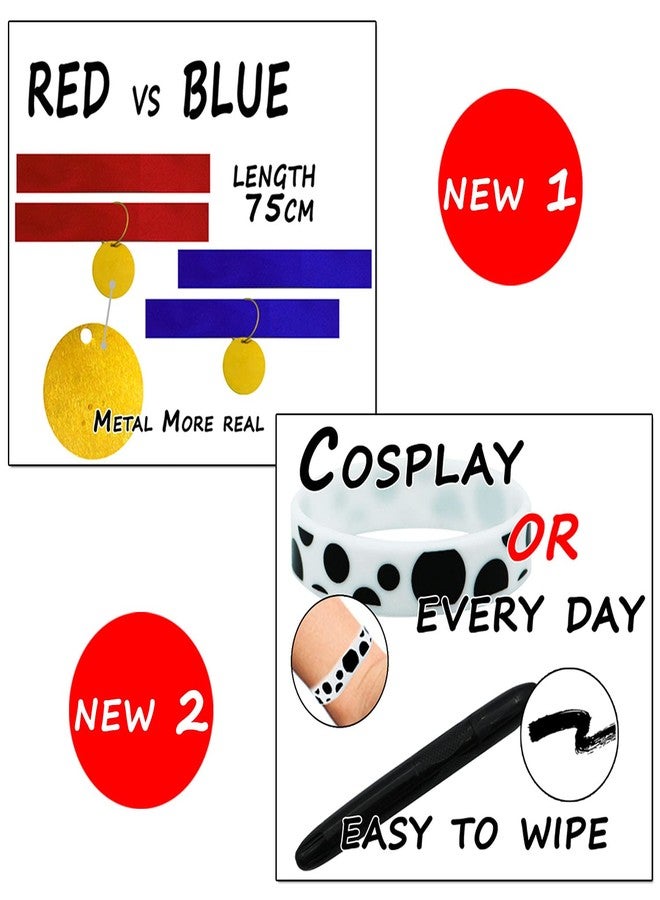 Ahuimeius 2 Set Dalmatian Costume, with Dog Ear, Felt Spots, for Halloween Dalmatian Costume Kids/Adults, Shirt, Black Felt Stickers for School DIY Projects - Image 3